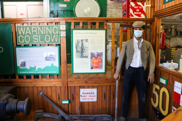 Mannequin with period uniform at Swanage Railway museum