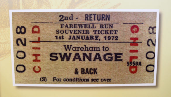 Old Wareham to Swanage 1972 ticket