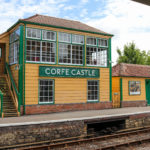Corfe Castle railway station and tracks