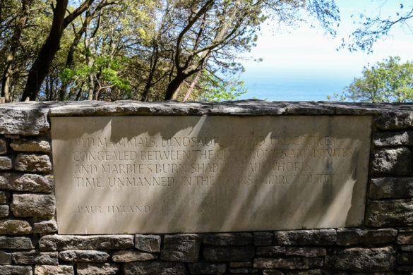 Paul Hyland quote inscribed on wall at Durlston Country Park