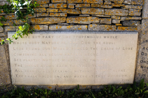 Alexander Pope poem inscribed on wall at Durlston Country Park