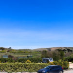 Herston Camping & Caravan Park' view to the Purbeck Hills
