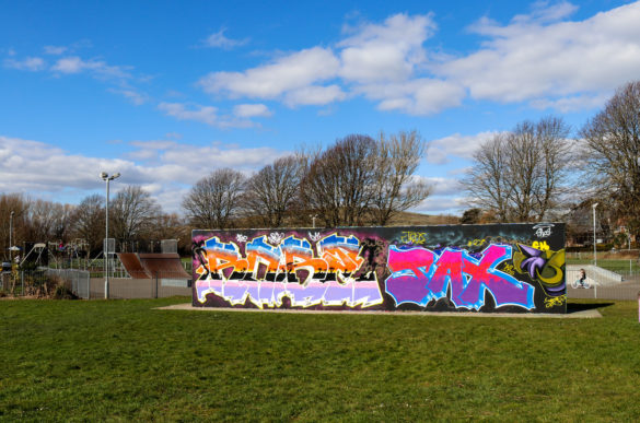 King George's playing field graffiti wall
