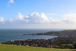 View across Swanage Bay taken from the obelisk