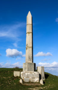 Blue sky behind the Swanage obelisk