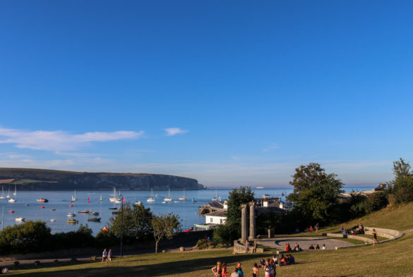 Swanage Bay viewed from Prince Albert Gardens
