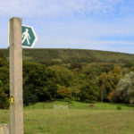 Walking route sign for the Purbeck Hills at Steeple