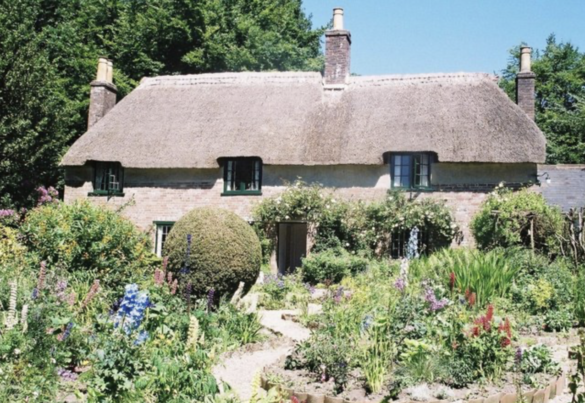 Thatched cottage at Thorncombe Woods, the birthplace of Thomas Hardy
