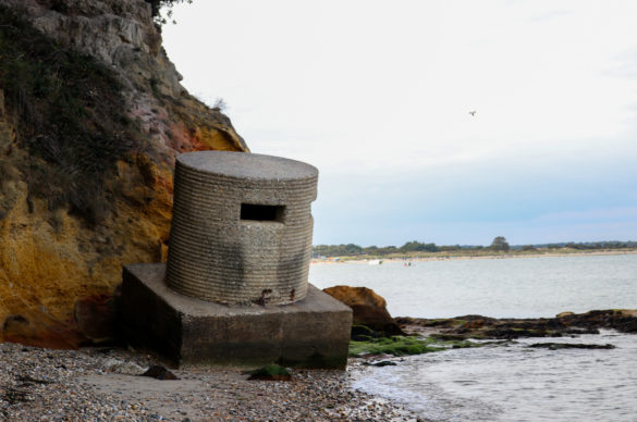 WWII pill box on South Beach in Studland