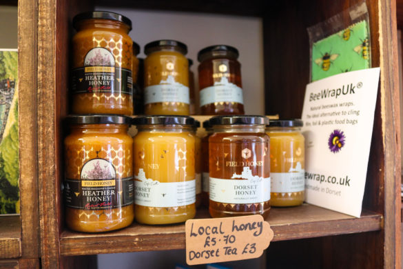 Locally-produced honey at Studland Stores