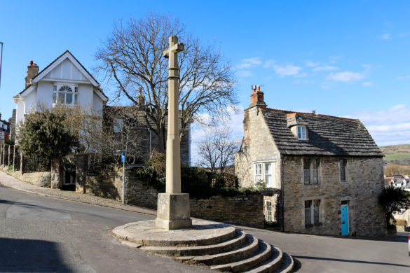 Memorial cross on Church Hill in Swanage