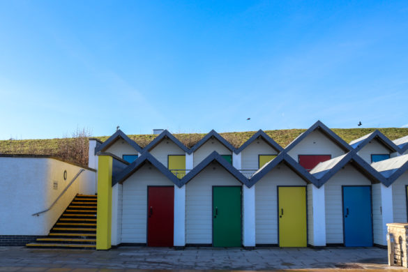 Swanage beach huts on Shore Road