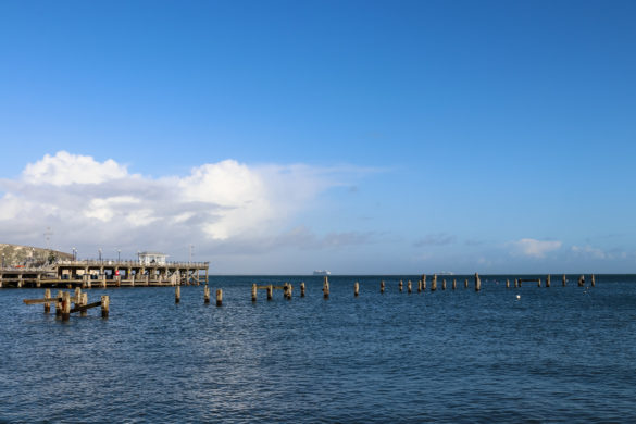 Swanage old pier viewed from Buck Shore