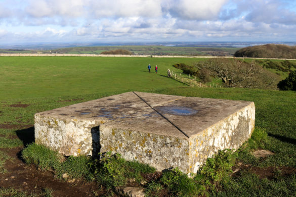Stone slab on top of the Swyre Head tumulus