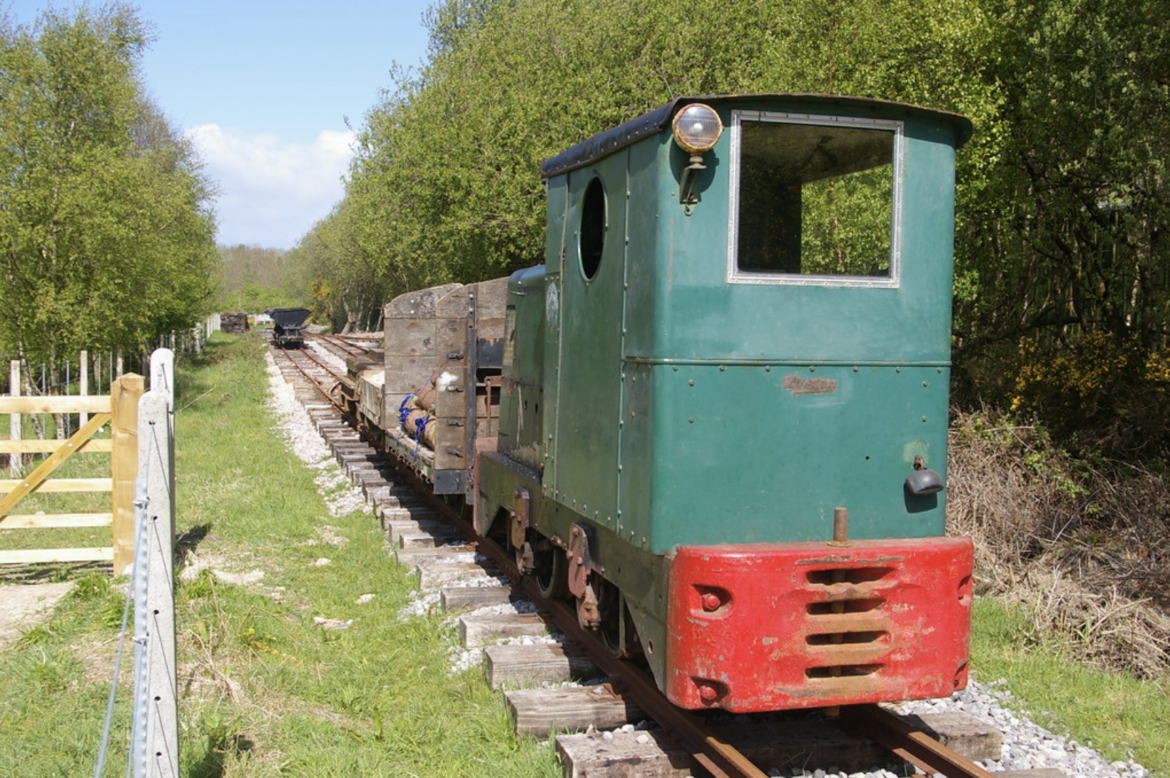 Rushden 48DL diesel locomotive at the Purbeck mining Museum