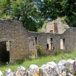 Ruined cottages in Tyneham village