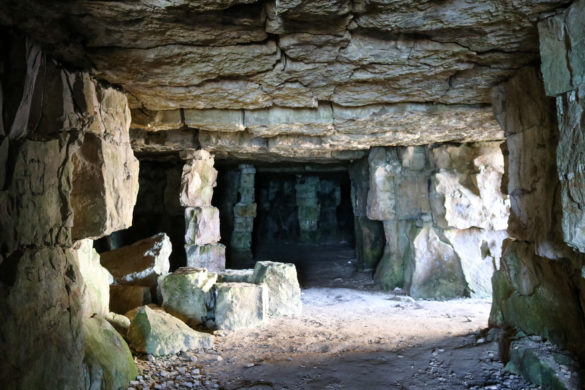 Chamber inside the old quarry caves at Winspit