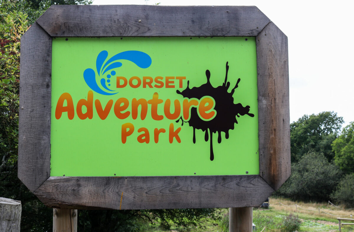 Sign outside Dorset Adventure Park