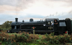 Swanage Railway steam train at Corfe Castle