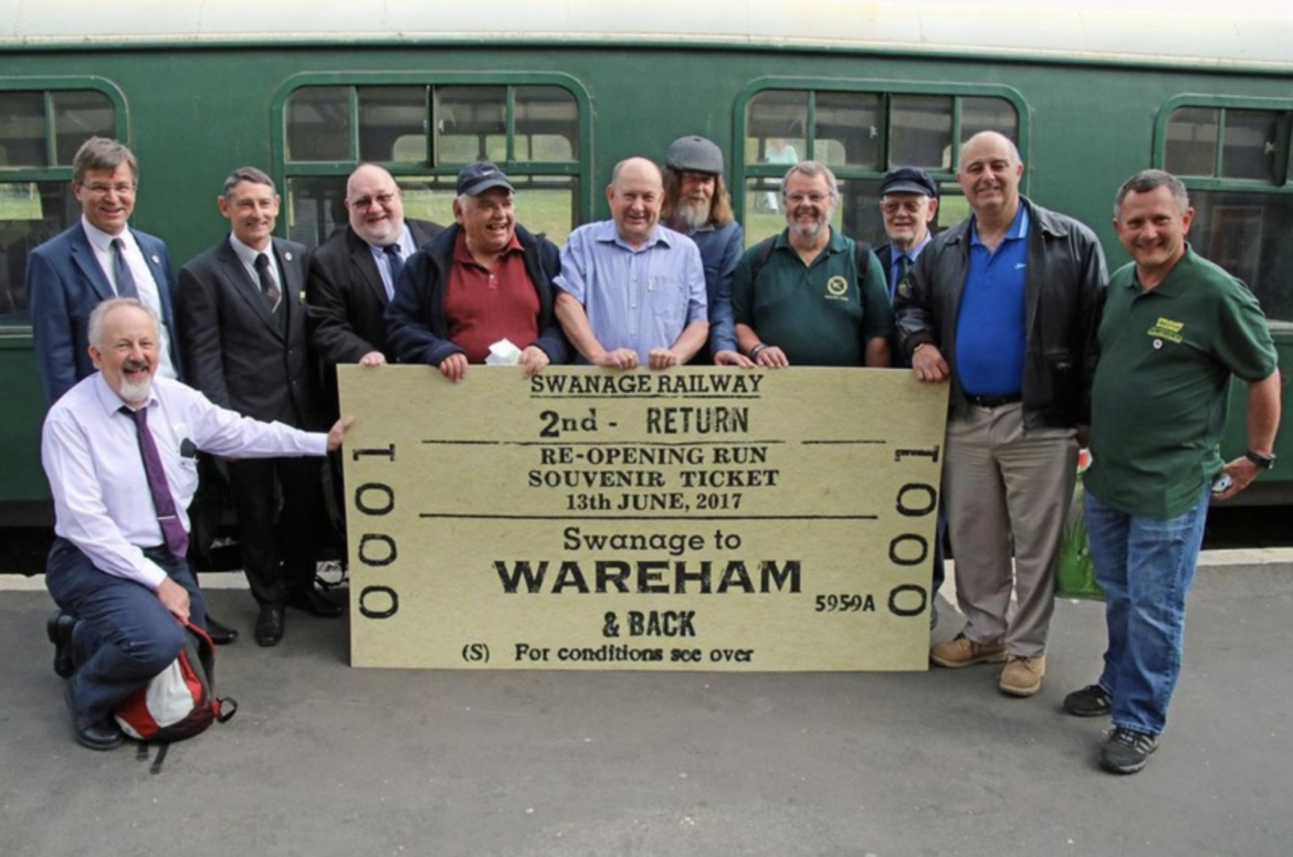 Volunteers celebrate first train from Wareham in 45 years
