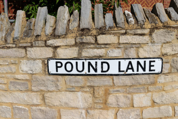 Wareham Pound Lane road sign