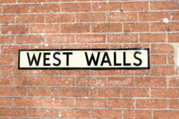 Wareham West Walls road sign