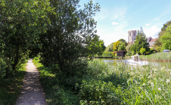 Riverside pathway in Wareham