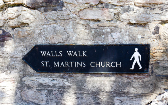 Wareham Walls and St Martin's Church sign