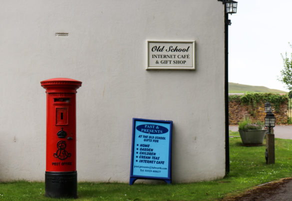 Postbox by Past and Presents gift shop in Lulworth
