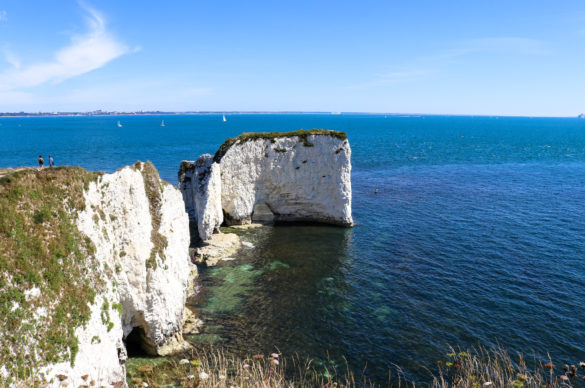 Old Harry Rocks and sea at Studland