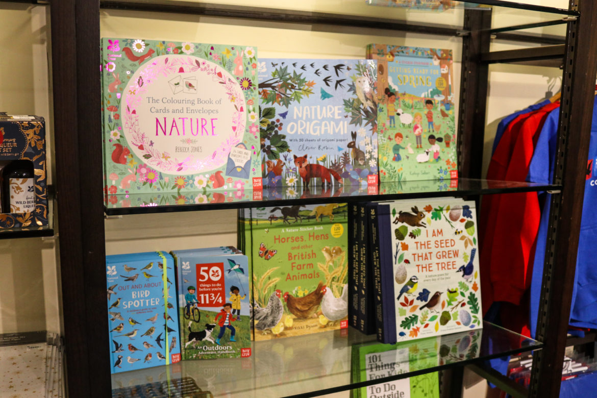 Children's books for sale in Corfe's National Trust shop