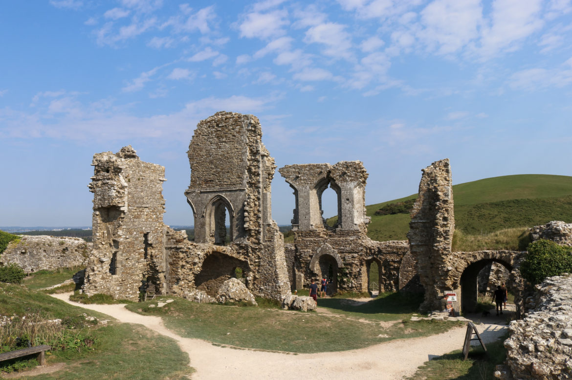 Ruined top section of Corfe Castle