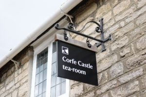 Corfe Castle tea room sign