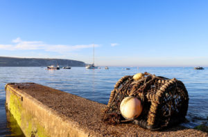 Lobster pot by Peveril Point at Swanage Bay