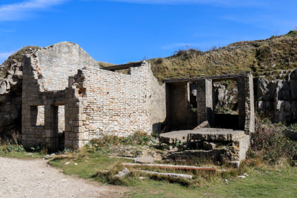 Abandoned and ruined building at Winspit
