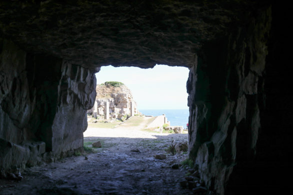 View of Winspit from inside a quarry cave