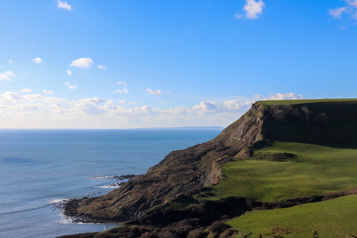 The hills and cliffs surrounding Chapman's Pool
