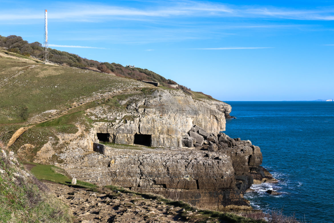 Old quarry caves, Tilly Whim, at Durlston Country Park