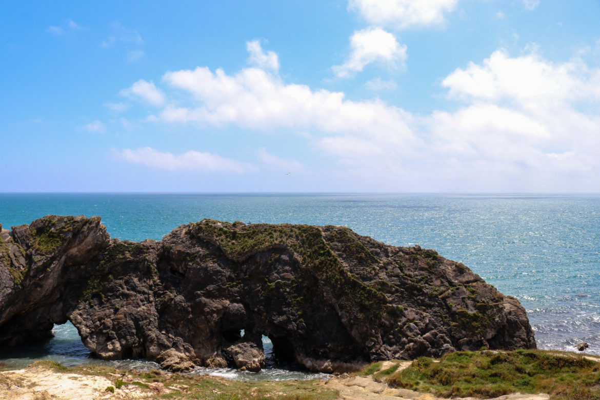 Stair Hole viewed from the path at Lulworth