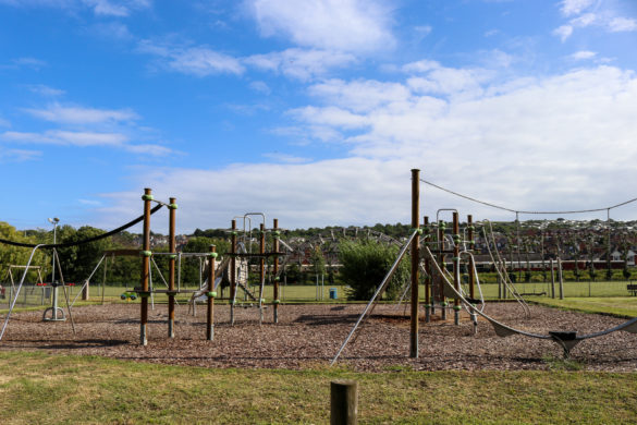 Playground equipment in King George's park in Swanage