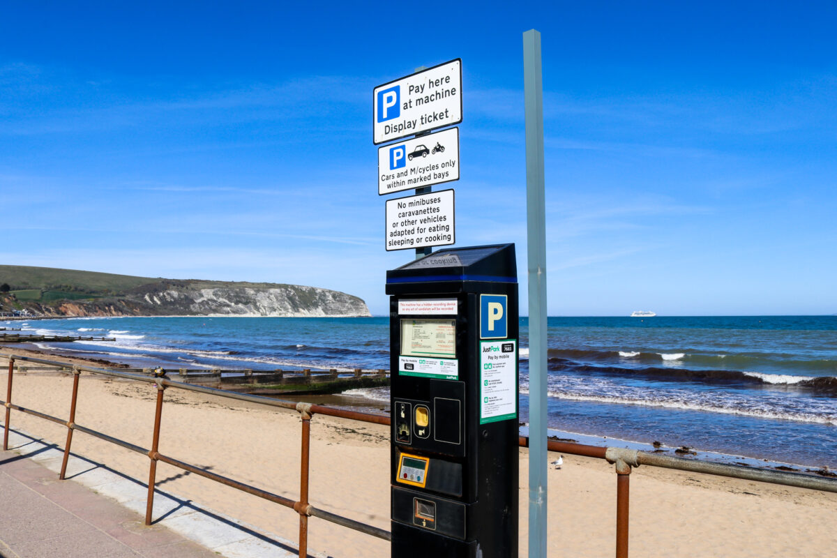 Pay-and-display machine on Swanage seafront