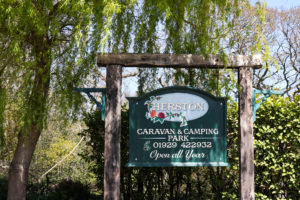 Sign at entrance to Herston Caravan & Camping Park