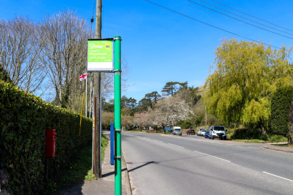 Ulwell Road bus stop in Swanage