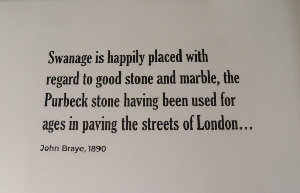 John Braye 1890 quote on Purbeck stone in Swanage