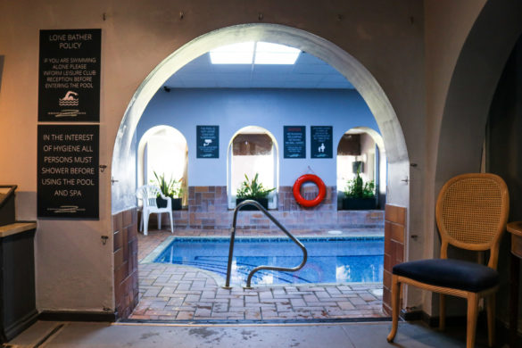 Arched entrance leading to plunge pool at Swanage's Burlington Health Club