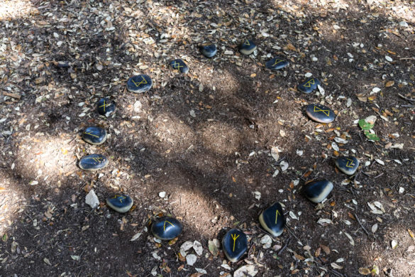 Woodland Clan activity trail rune stones, Durlston