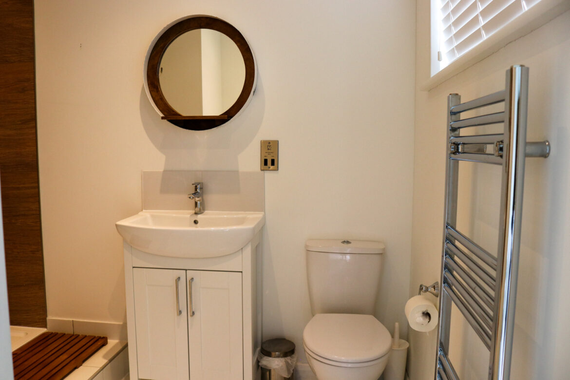 Modern en-suite bathroom in one of Swanage Coastal Park's holiday homes