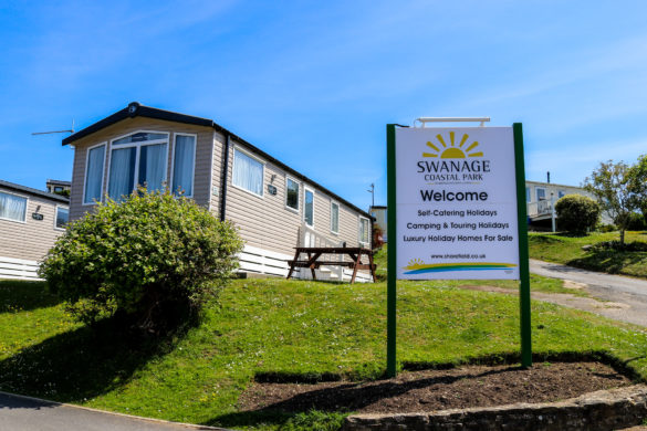 Welcome sign at the Swanage Coastal Park