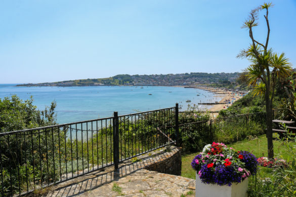 Swanage Bay view from terrace at the Swanage Grand