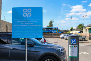 Car parking sign at Swanage Co-Op